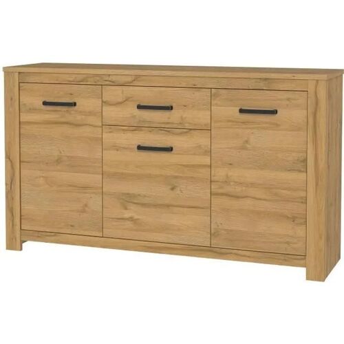 HAVANNA Buffet bas classique décor chene vieilli - L 161 cm