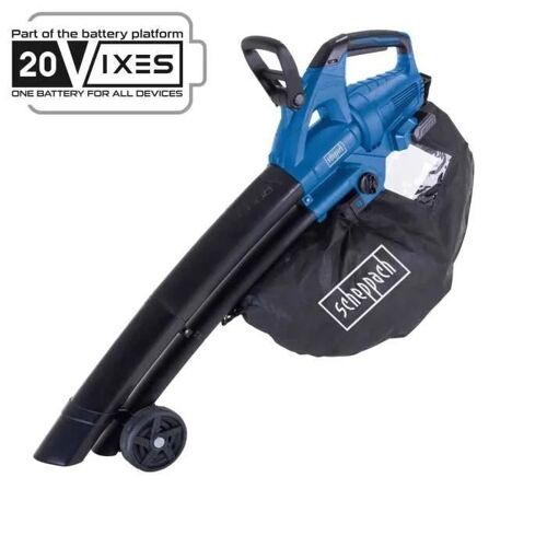 Souffleur/aspirateur de feuilles sans fil SCHEPPACH BC-BLV720-X 20V IXES - Débit 210km/h - 45L - sans batterie ni chargeur