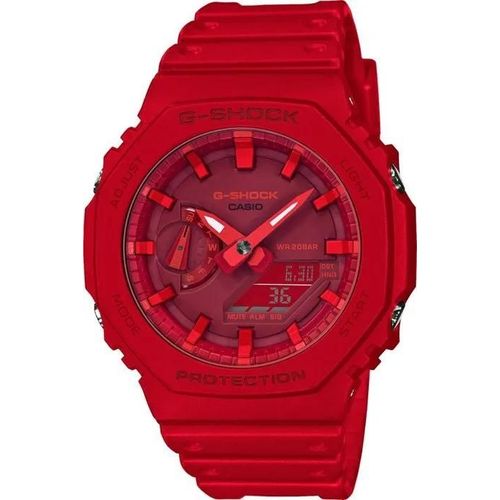 Casio Montre Rouge Analogique - Digital Hommes G-Shock Ga-2100-4aer