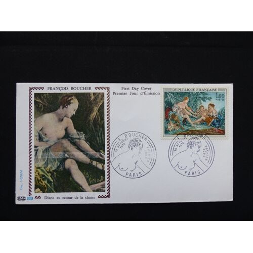 Timbre Oblitération 1er Jour Sur Enveloppe Illustrée Diane 10/10/70 Yt 1652 Cote 2021 - 3,50 