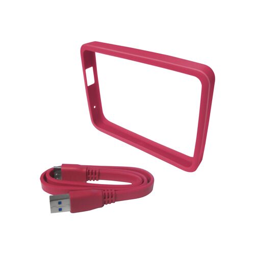 WD Grip Pack WDBZBY0000NPM - Protection de lecteur de disque dur externe - fuchsia - pour My Passport Ultra WDBGPU0010BBK, WDBGPU0010BBL, WDBGPU0010BBY, WDBGPU0010BWT