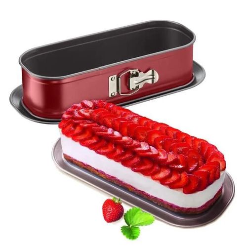 Tefal Moule A Cake Delibake En Acier - Ø 30 X 11 Cm - Rouge Et Gris - Avec Charnière
