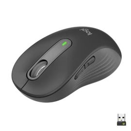 Logitech Signature M650 L - Souris - grande taille - optique - 5 boutons - sans fil - 2.4 GHz, Bluetooth - récepteur USB Logitech Logi Bolt - graphite