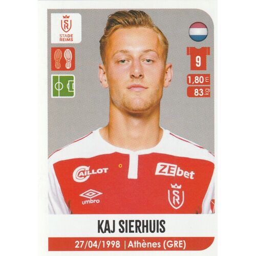 N° 447 - Stickers Image Vignette - Panini - Foot 2020 / 2021 - Kaj Sierhuis - Stade Reims - Football Ligue 1