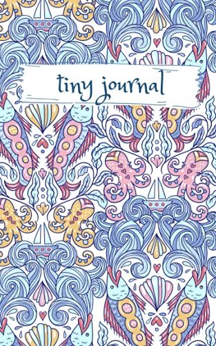 Tiny Journal: Mini Pocket Sized Notebook 5x8 | College Ruled Writing Notepad Especially For Women - Sea Ocean Underwater Theme With Fish Octopus