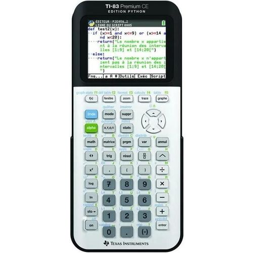 Calculatrice graphique Texas Instruments TI-83 Premium CE Edition PYTHON