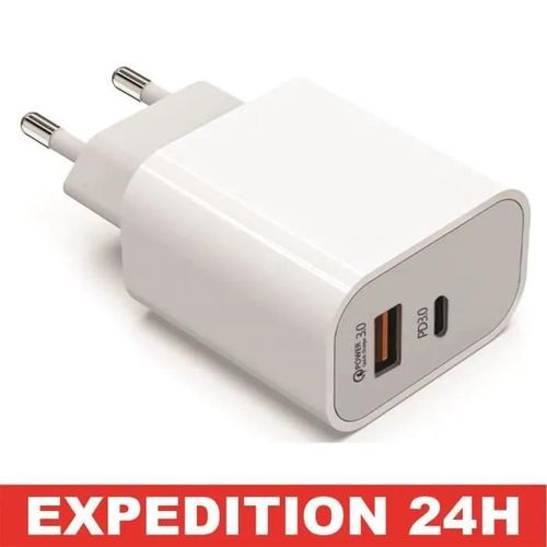 20W Rapide Prise Chargeur USB C QC3.0 pour iPhone 14 13,12, Mini,Pro,Max,11,11pro,XS,XR,8 Plus,Pad,Air,Samsung Galaxy S21,S20,QC 3.