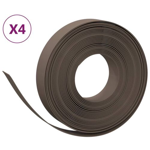 Bordures De Jardin 4 Pcs Marron 10 M 10 Cm Polyéthylène Vidaxl Vidaxl