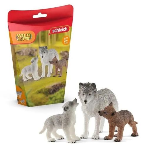 Wild Life Maman Loup Avec Louveteaux