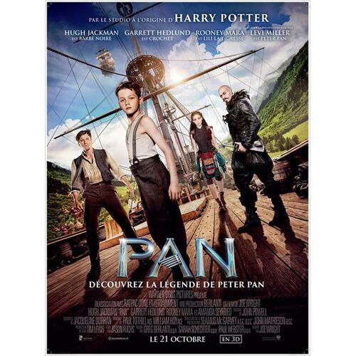 Pan - Véritable Affiche De Cinéma Pliée - Format 40x60 Cm - De Joe Wright Avec Levi Miller, Garrett Hedlund, Hugh Jackman, Rooney Mara, Amanda Seyfried, Nonso Anozie - 2015