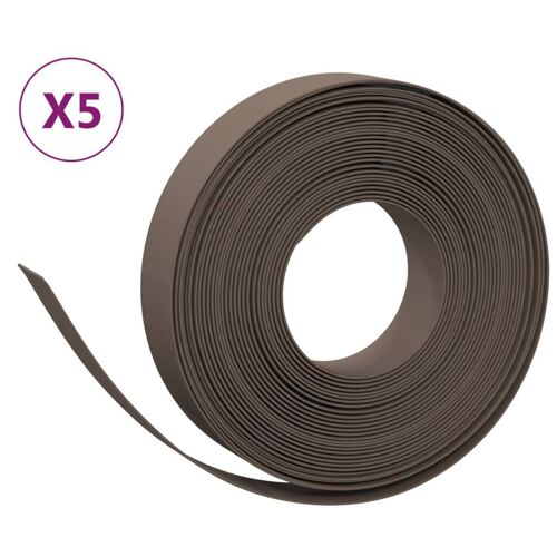 Bordures De Jardin 5 Pcs Marron 10 M 10 Cm Polyéthylène Vidaxl Vidaxl