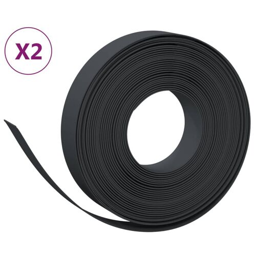 Bordures De Jardin 2 Pcs Noir 10 M 10 Cm Polyéthylène Vidaxl Vidaxl