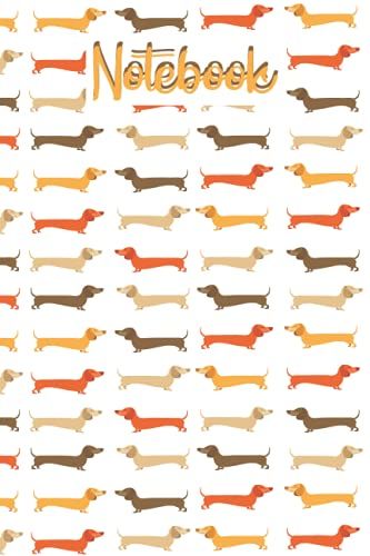 Notebook: Cute Dachshund Sausage Dog Notebook Lined Journal, Blank Lined Journal, Festive Sausage Dog Themed Gift For Girls, Women, Teens, Dog Lovers & Pet Owners
