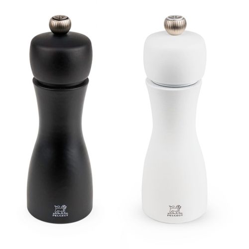 Duo Moulins À Poivre Et Sel Peugeot Sel Et Poivre Duo Tahiti Blanc Bois