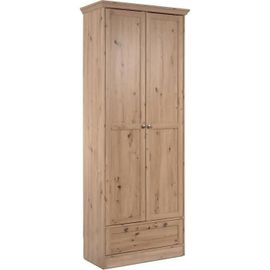Armoire D'entrée 2 Portes À Cadre, 5 Étagères Et 1 Tiroir L80 Cm