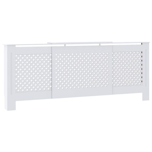 vidaXL Cache-radiateur MDF Blanc 205 cm