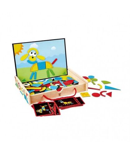 Hape - Jeux De Construction En Bois - E1631 - Coffret Artistique Magnétique