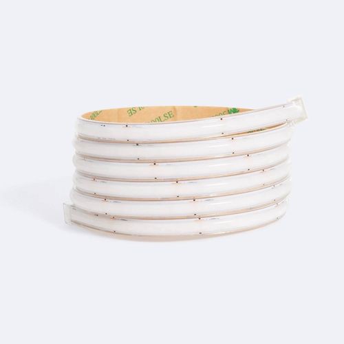 Ruban Led Dimmable 220v Wcob Auto-Redressement 260 Led/M 15w/M 1350lm/M Silicone Flex Largeur 10mm Ip65 Coupe 5cm Sur Mesure 5000k Blanc Froid 4 M