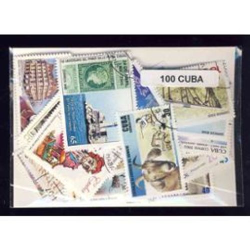 Cuba 100 Timbres Differents Obliteres