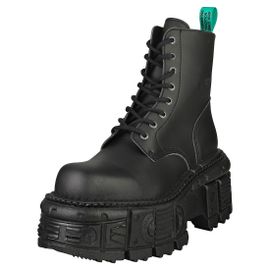 New Rock Imperfect With Laces M-mili084 Mixte Adulte Bottes Plate-forme Noir