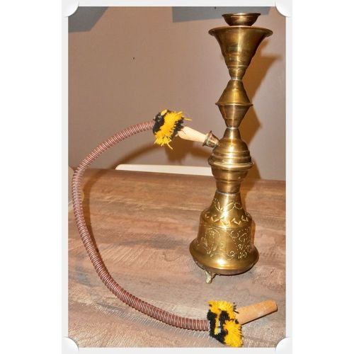 Narguilé de décoration en cuivre