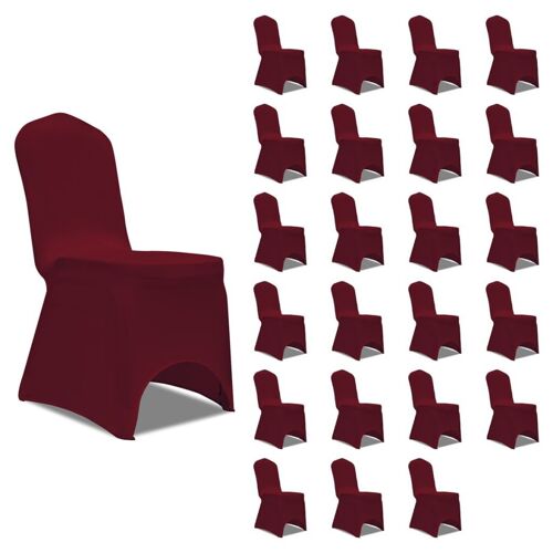Housses élastiques de chaise Bordeaux 24 pcs vidaXL vidaXL