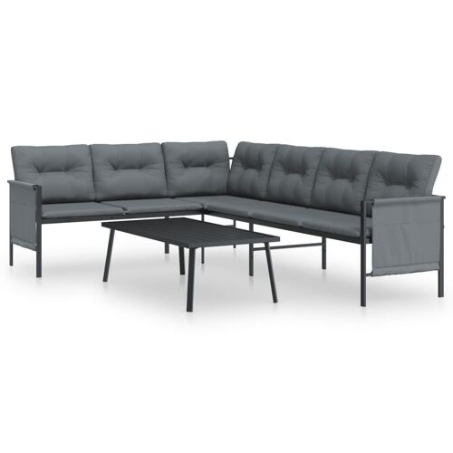 Salon De Jardin 2 Pcs Anthracite Acier Vidaxl Vidaxl