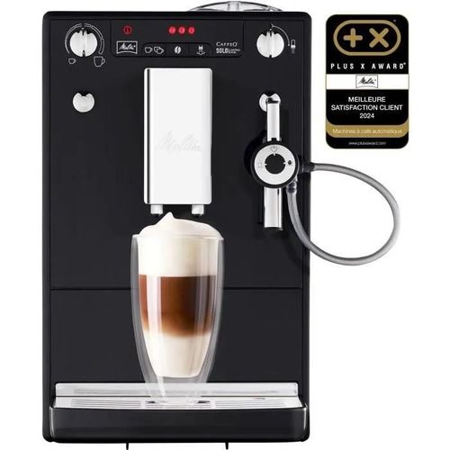 Melitta CAFFEO SOLO & Perfect Milk - Machine à café automatique avec buse vapeur Cappuccino - 15 bar - noir