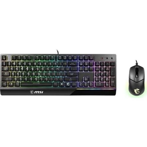MSI Vigor GK30 combo - Ensemble clavier et souris - rétro-éclairé - USB - Français