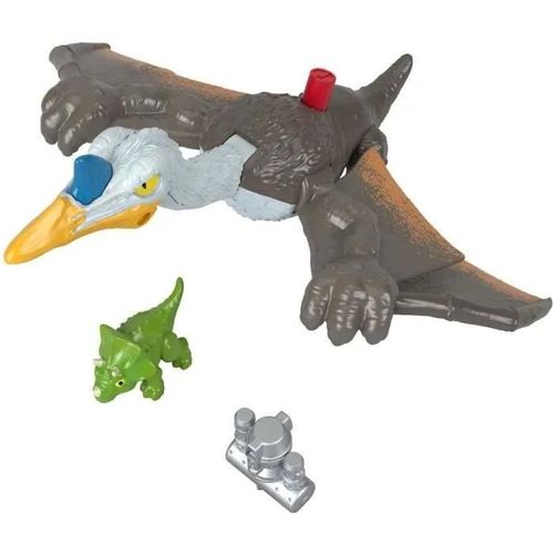 Imaginext - Jurassic World - Coffret Quetzalcoatlus Bat Des Ailes - Petite Voiture - 5 Ans Et +