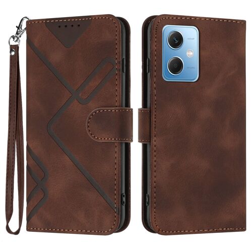 Coque Pour Xiaomi Redmi Note 12 5g,Etui En Cuir Pu Portefeuille Magnétique Coque Pour Xiaomi Redmi Note 12 5g,Antichoc Housse De Protection Avec Fente Carte Und Flip Béquille,Marron