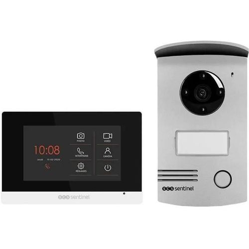 VisioDoor 4.3+ - Interphone video filaire avec moniteur extra plat tactile 4.3 Scs Sentinel