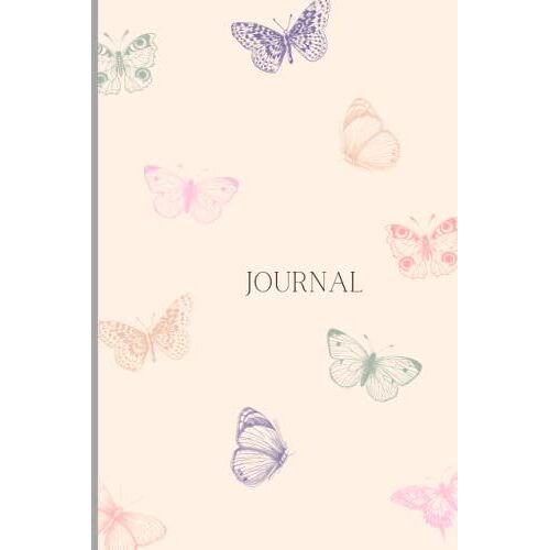 Journal: Dot Grid Notebook Cute Aesthetic 120 Pages 6x9in Dot Grid Paper Girly Butterfly