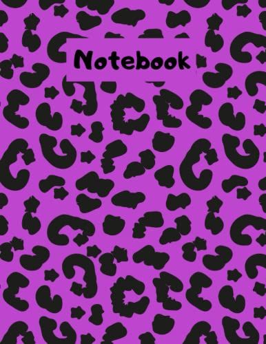 Notebook: Beautiful Leopard Print Composition Notebook College Ruled 120 Pages Large 8.5x11