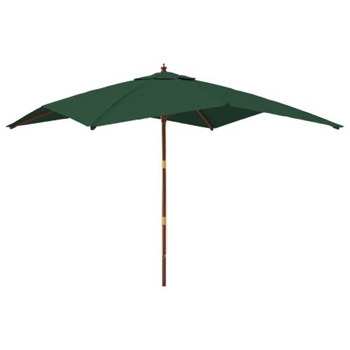 Parasol De Jardin Avec Mât En Bois Vert 300x300x273 Cm Vidaxl Vidaxl