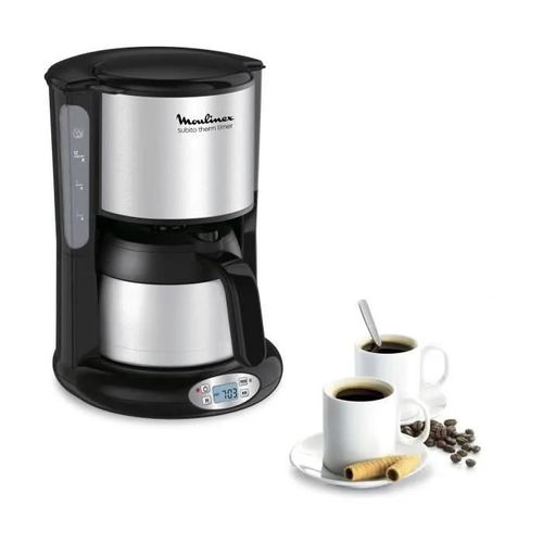 Moulinex Subito FT362811 - Cafetière - 12 tasses - inox/noir