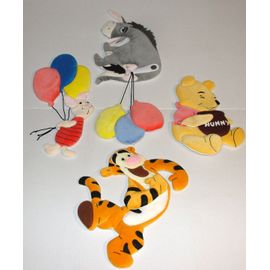 Peluche Winnie Lot De 4 Decoration Plate Murale Winnie L'ourson Tigrou Bourriquet Porcinet Disney