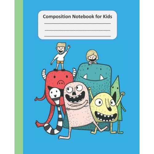 Composition Notebook For Kids:: Wide Ruled For Boys Girls Adults Kids Students Home Business School College Kindergarten