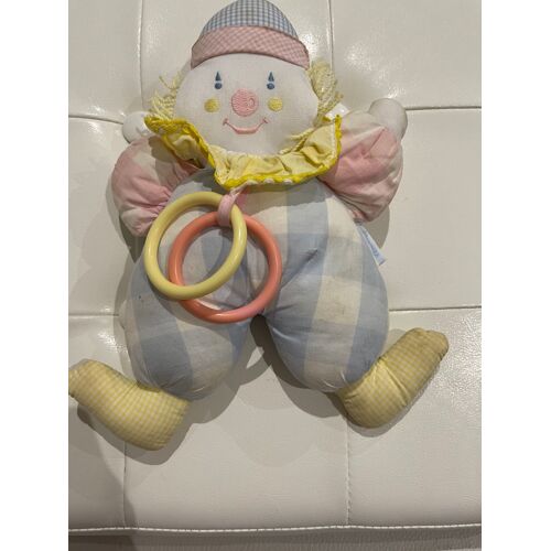 Peluche Doudou Corolle Clown Anneaux 