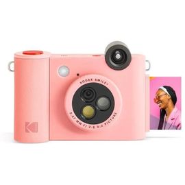 Appareil photo Compact Kodak Smile+ Rose compact avec imprimante photo instantanée - 5.0 MP - Bluetooth - rose