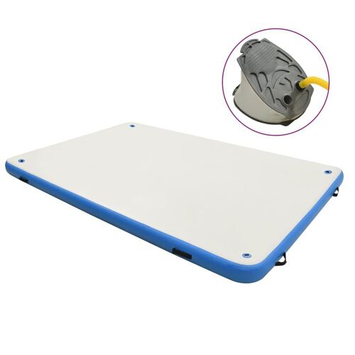 Pont Flottant Gonflable Bleu Et Blanc 300x150x15 Cm Vidaxl Vidaxl