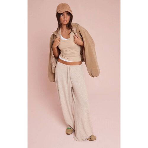 Pantalon en maille tricot douce sable à cordons ajustables, Sable