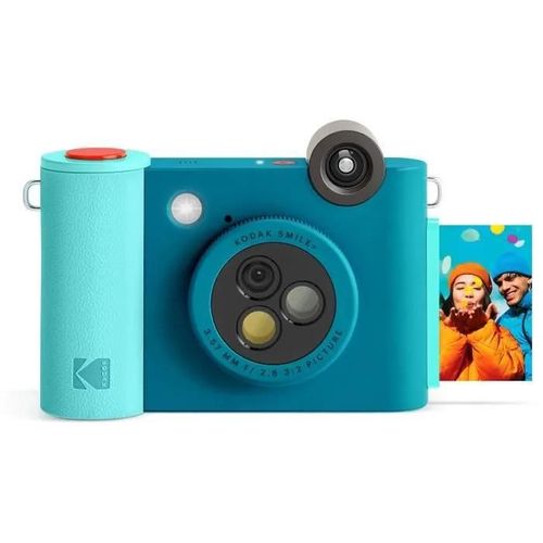 Appareil photo Compact Kodak Smile+ Bleu compact avec imprimante photo instantanée - 5.0 MP - Bluetooth - bleu
