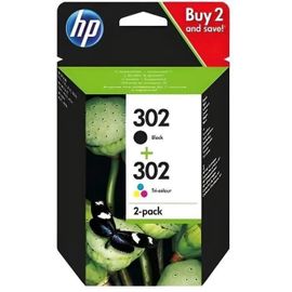 HP 302 2-pack (X4D37AE) - Pack de 2 cartouches d'encre - noir, couleurs (cyan, magenta, jaune)