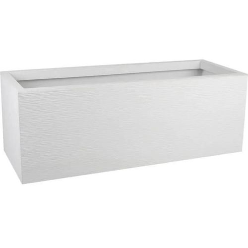 Jardinière Graphit Up - Blanc Cérusé - 79.5x29.5x29.5cm 57l - Eda Plastiques - Intérieur Et Extérieu