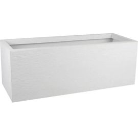 Jardinière Graphit Up - Blanc Cérusé - 79.5x29.5x29.5cm 57l - Eda Plastiques - Intérieur Et Extérieu