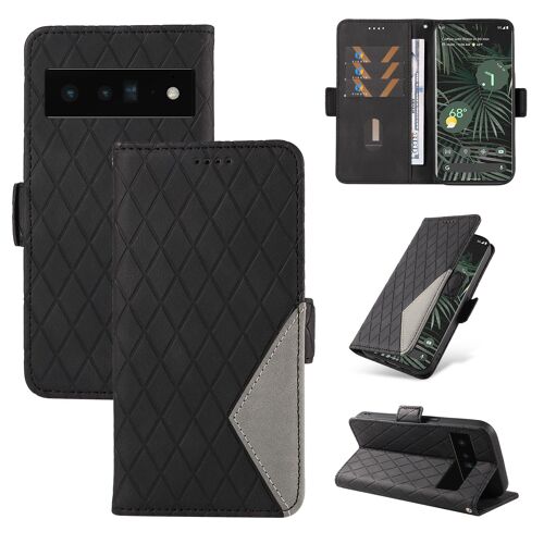 Coque Compatible Avec Google Pixel 6 Pro,Housse En Cuir Pu Pochette Portefeuille Magnétique Etui De Protection,Antichoc Étui À Rabat Pochette Pour Google Pixel 6 Pro,Noir