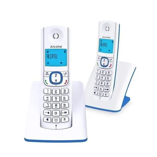 Alcatel Classic F530 Duo - Téléphone sans fil avec ID d'appelant - DECT - bleu + combiné supplémentaire