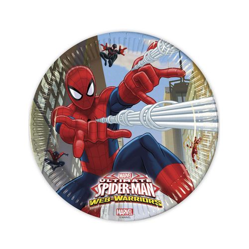 8 Assiettes Spiderman? 23 Cm - 76019
