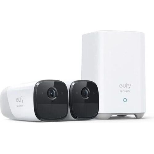 Caméra de sécurité EufyCam 2 Pro Caméra de Surveillance 2+1,Autonomie de batterie de 365 Jours, compatibilité HomeKit, résolution 2K, Protection Contre l'eau IP67, Vision Nocturne
